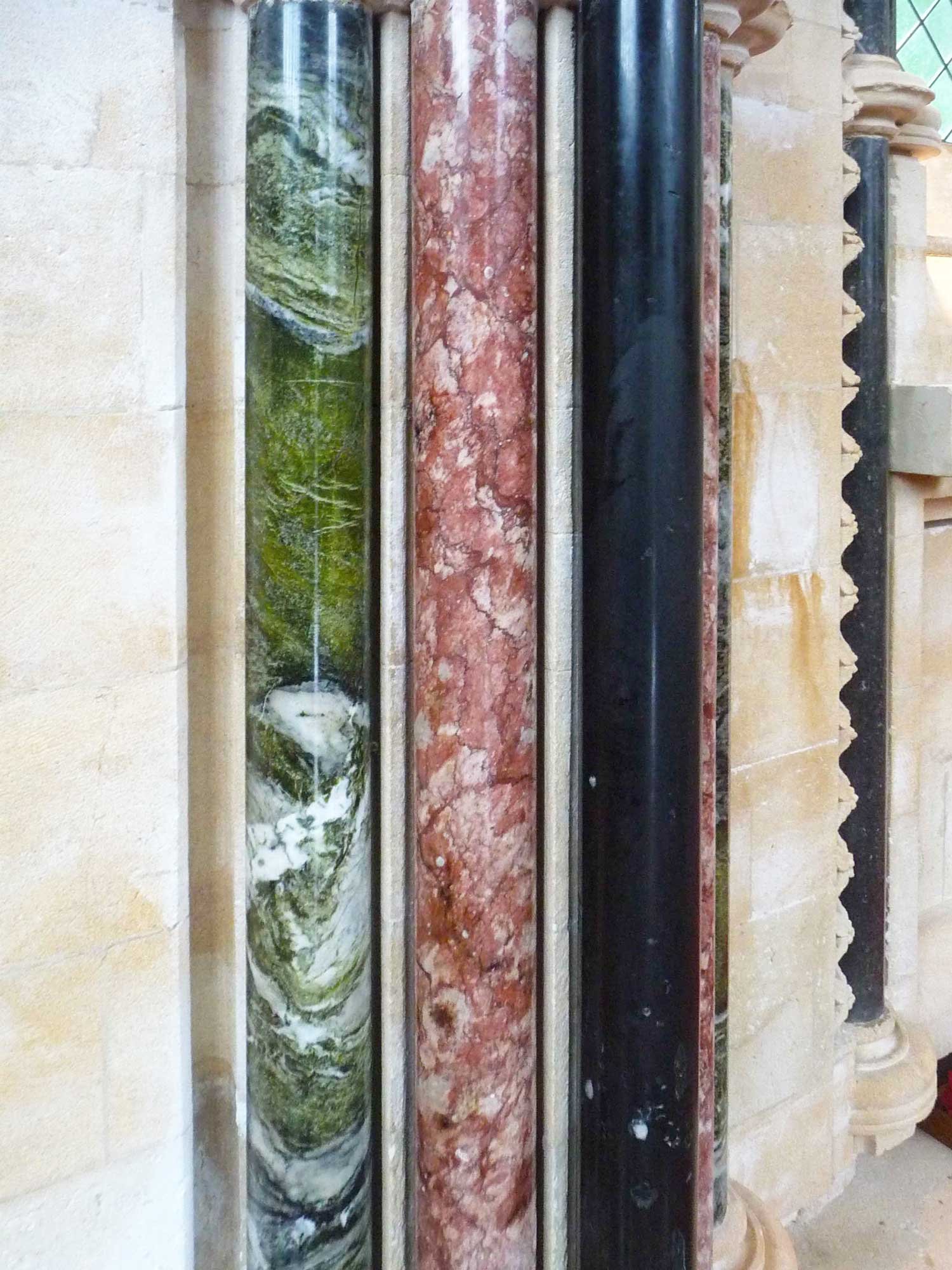 Irish Green Marble Columns